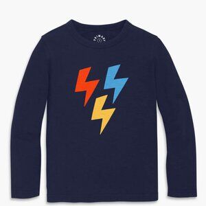 Primary - Long Sleeve Triple Bolt Tee in navy - 2T